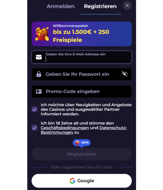 Highfly Casino Registrierung